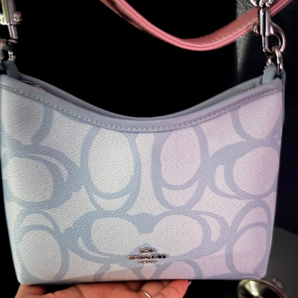 Coach Sky Blue Signature Shoulder Bag
